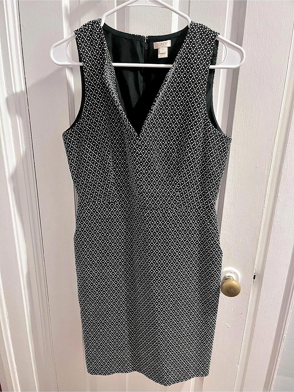 J.Crew Polka Dot  Dress Black & White Size 4